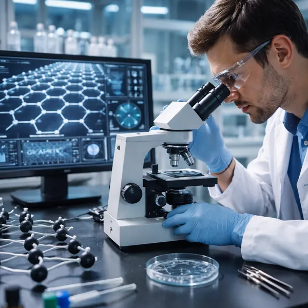 microscope graphene research lab