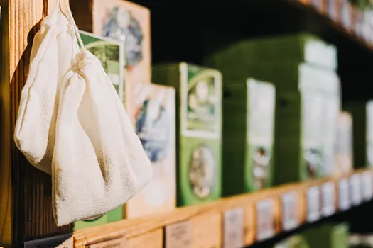 sustainable and ecolabel product shelf display