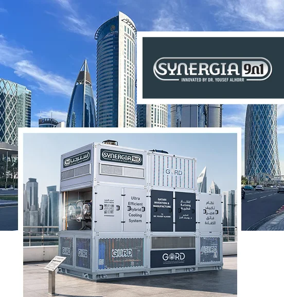 SYNERGIA9n1 hybrid cooling system unit for high-efficiency fresh air ventilation