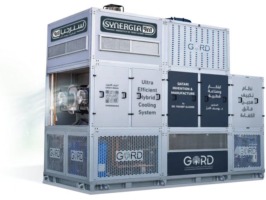 Synergia9n1 is designed to cool and ventilate both open and enclosed spaces